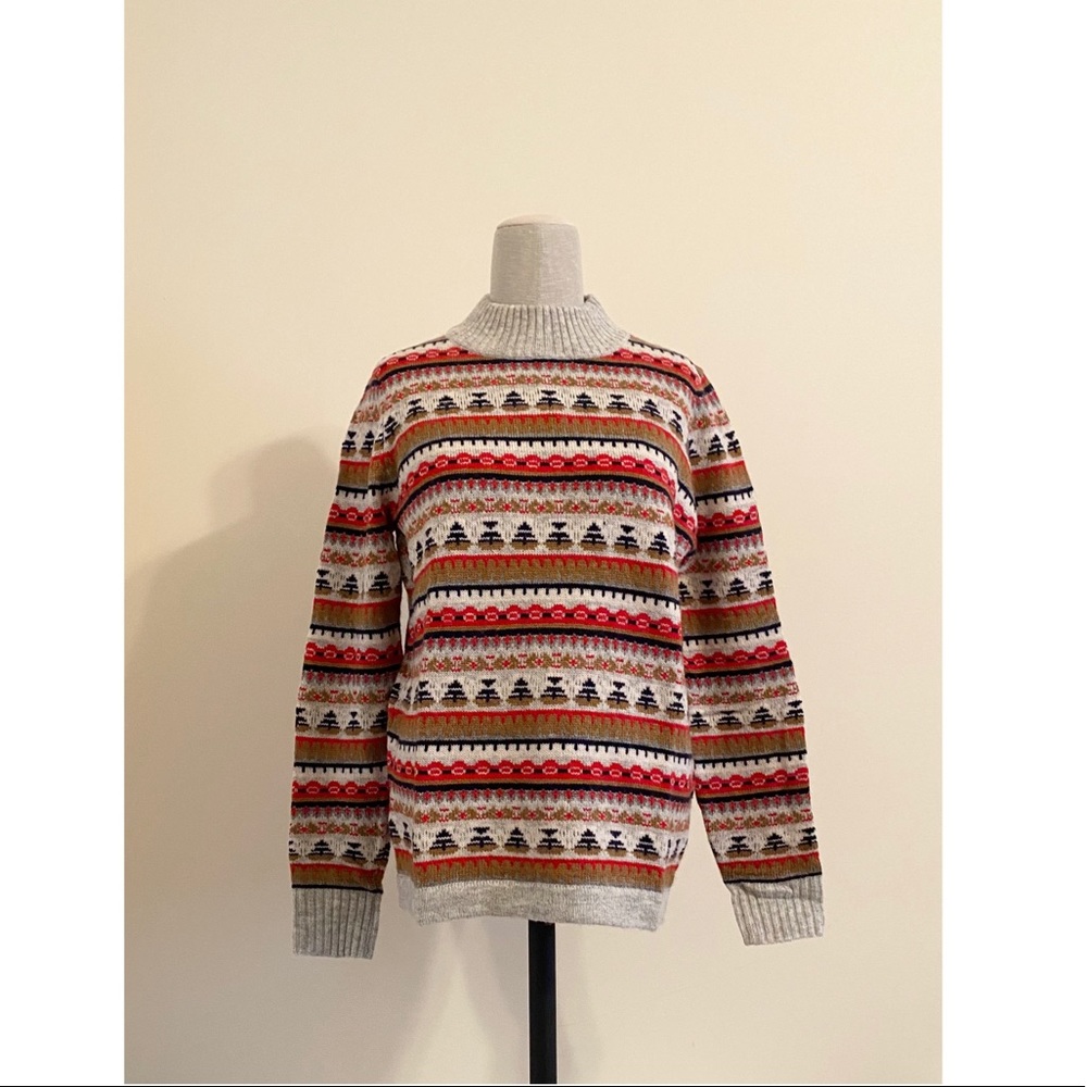 J.Crew Fair Isle Mock Neck Sweater